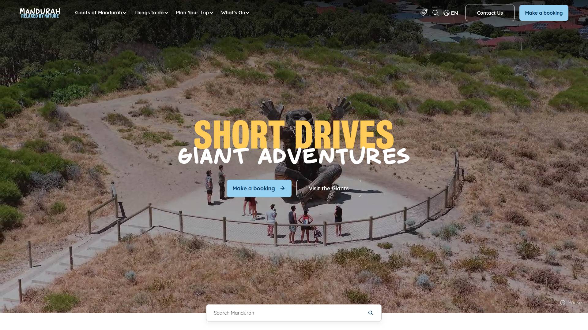 Screenshot of Visit Mandurah