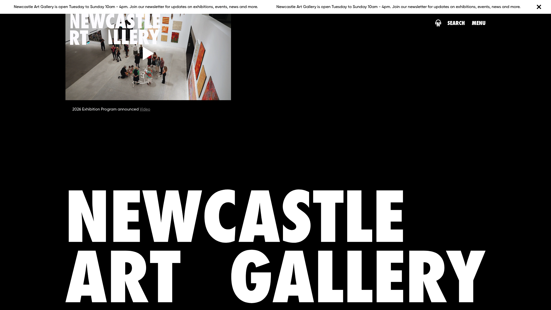 Screenshot of Newcastle Art Gallery