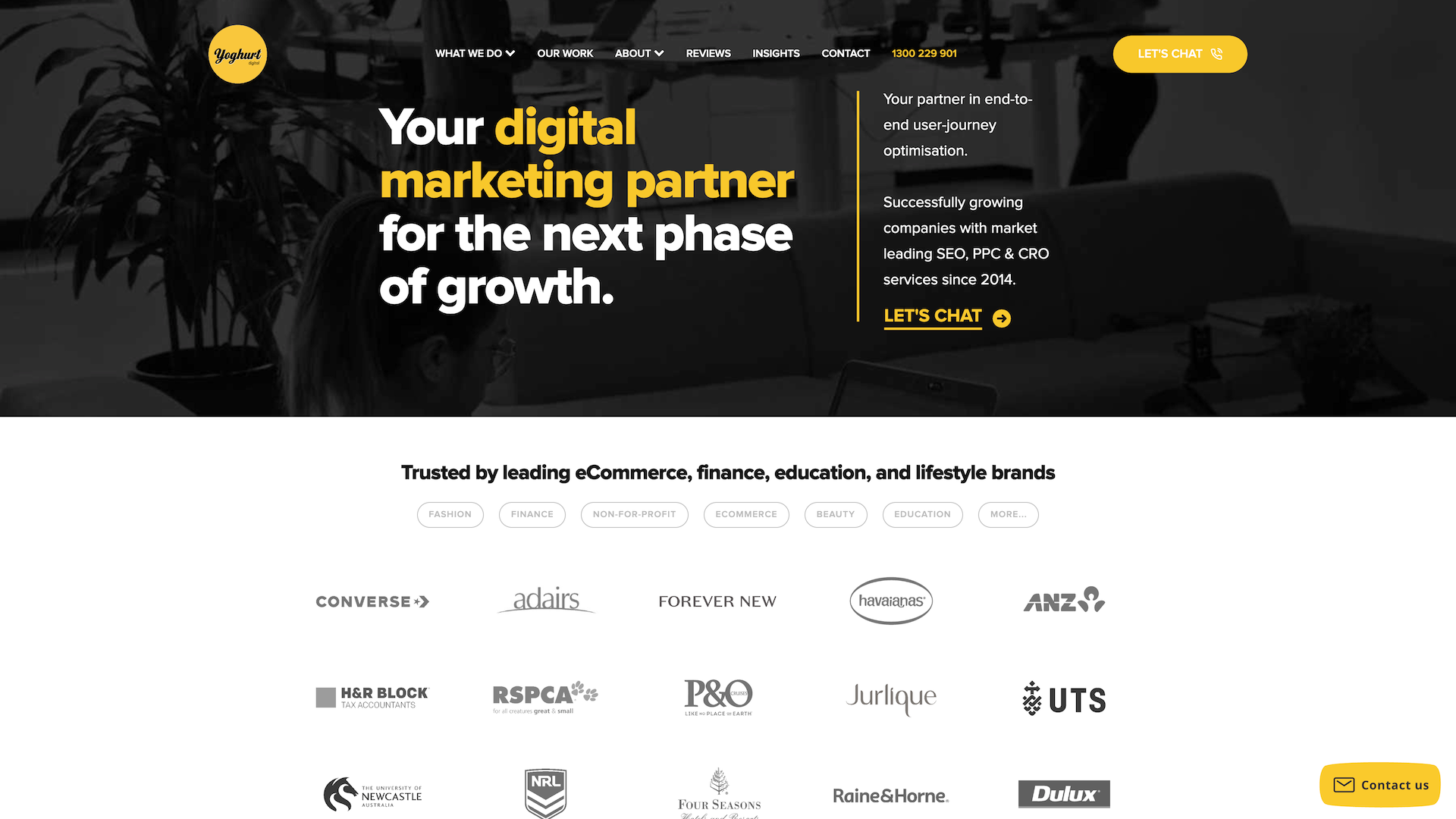 Screenshot of Yoghurt Digital