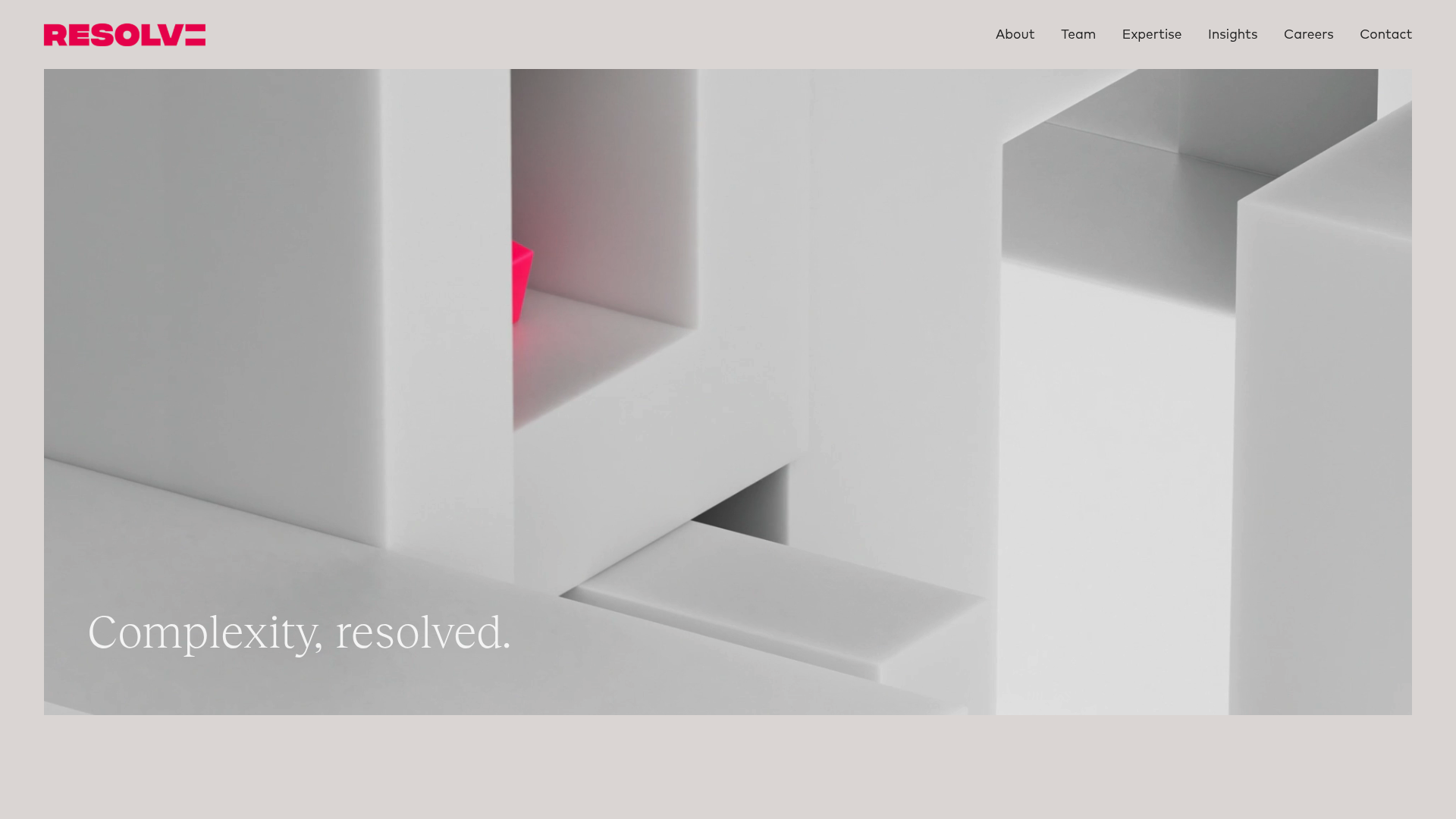 Screenshot of Resolve Advisory