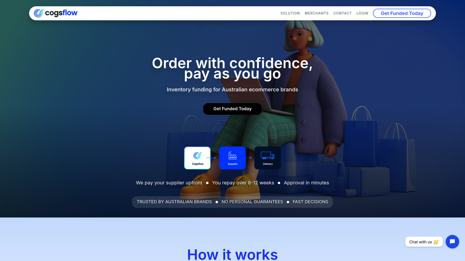 Cogsflow homepage – Business & Finance website