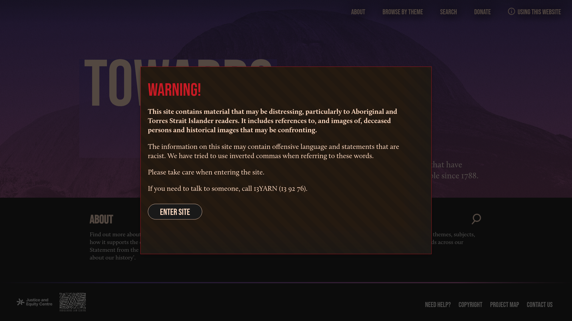 Screenshot of Towards Truth
