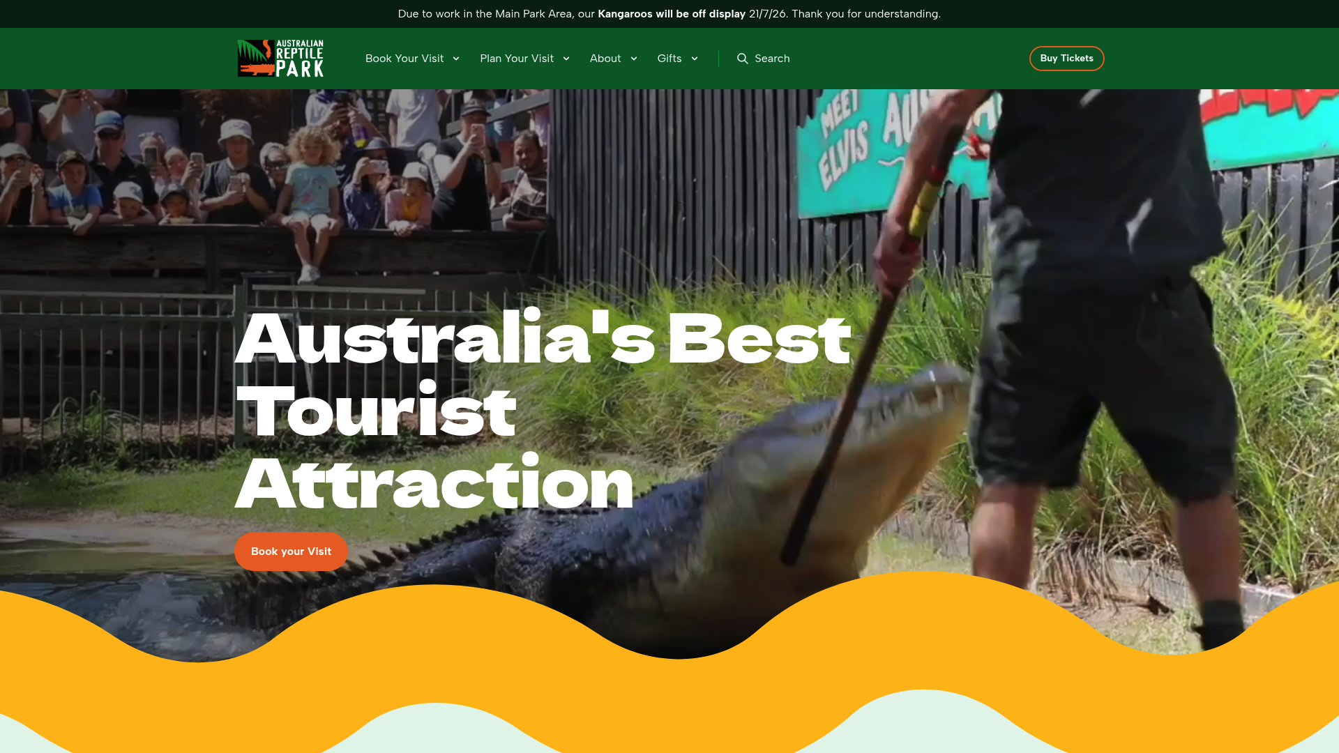 Screenshot of Australian Reptile Park