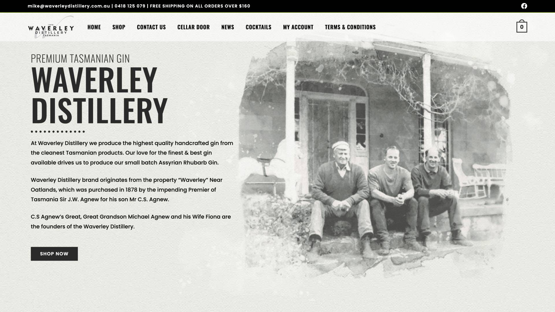 Screenshot of Waverley Distillery
