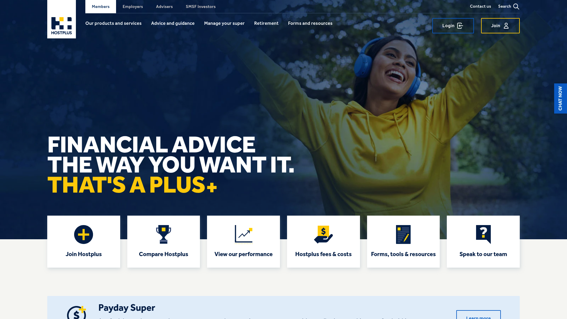 Screenshot of Hostplus