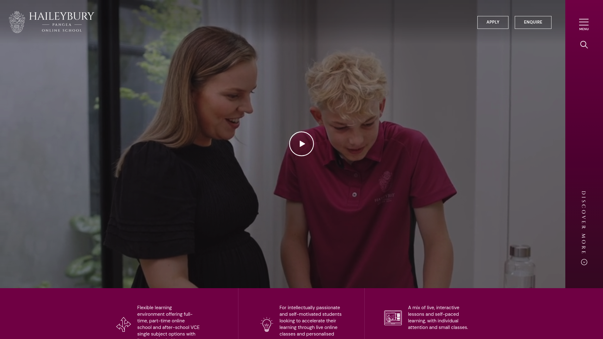 Screenshot of Haileybury Pangea