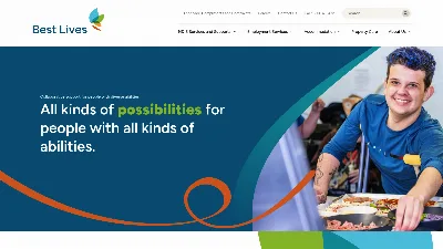 Screenshot of Best Lives homepage design
