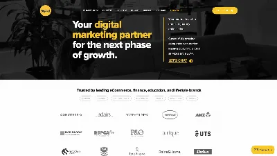 Screenshot of Yoghurt Digital homepage design
