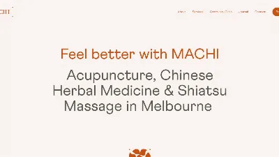 Screenshot of Machi health homepage design