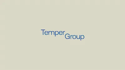 Screenshot of Temper Group homepage design
