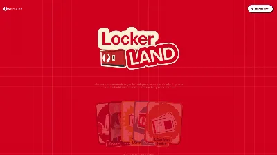 Screenshot of Locker Land homepage design