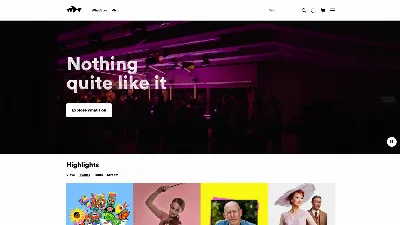Screenshot of Sydney Opera House homepage design