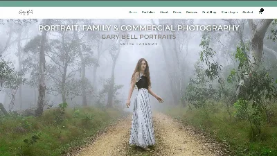 Screenshot of Gary Bell Portraits homepage design