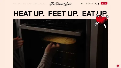 Screenshot of The Dinner Ladies homepage design